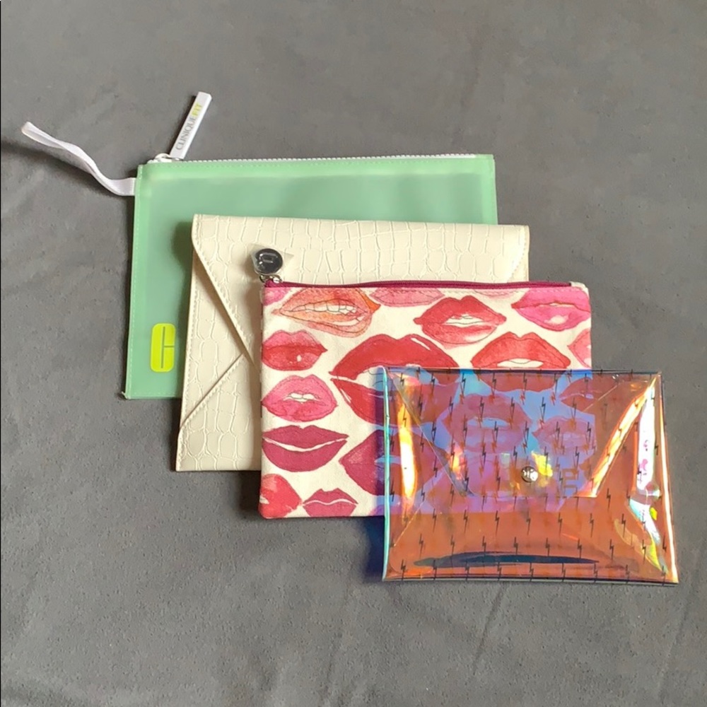 Lot of 4 Cosmetic Pouches